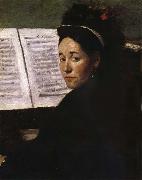 Edgar Degas The Lady play piano oil